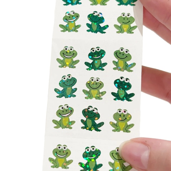 Vintage Sandylion Sticker Sheets Sparkly Holographic Fish Frog Dolphin Bird Dino - Picture 7 of 13